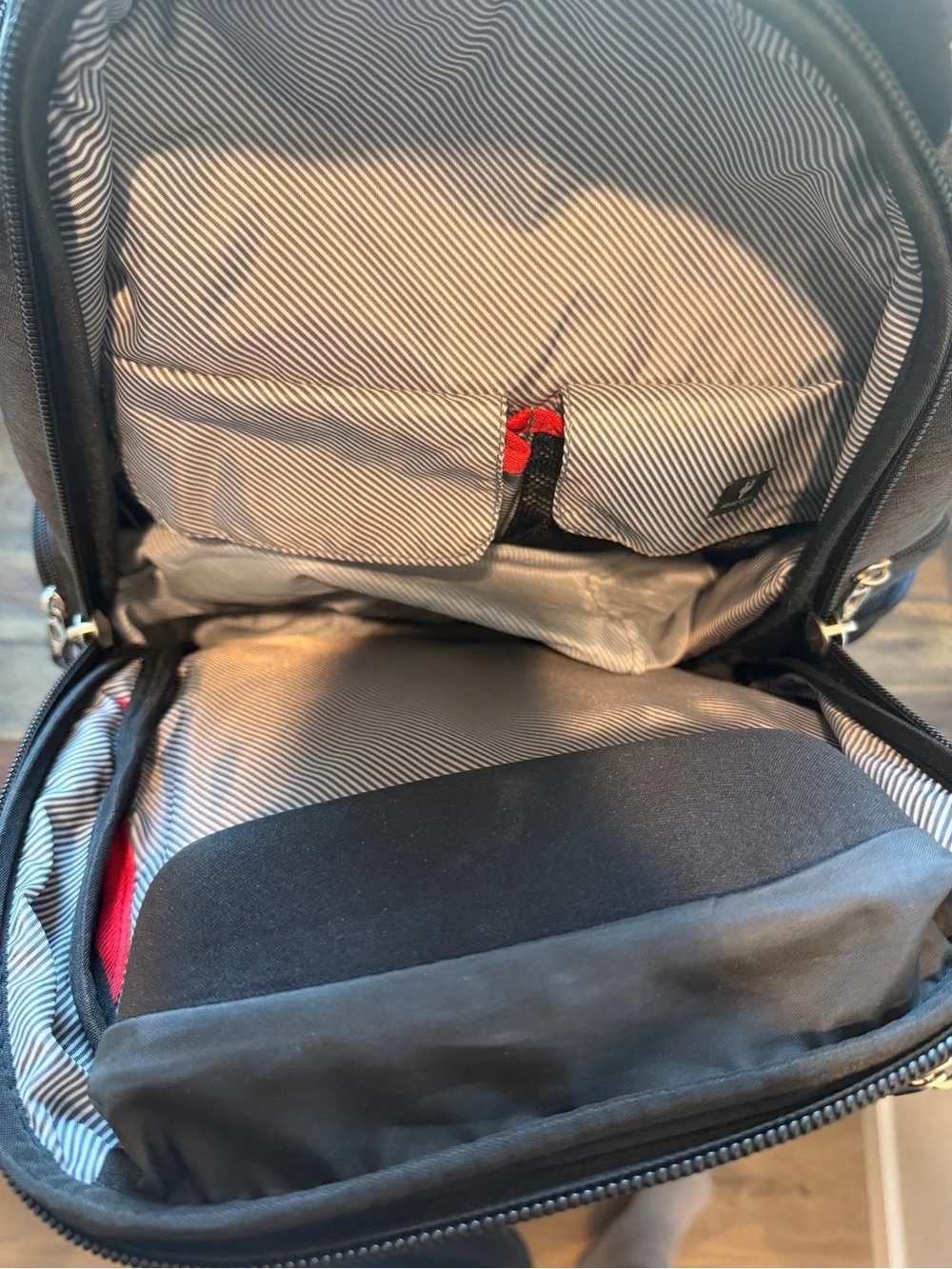 SwissGear Grey Travel Backpack with Red Cross Logo